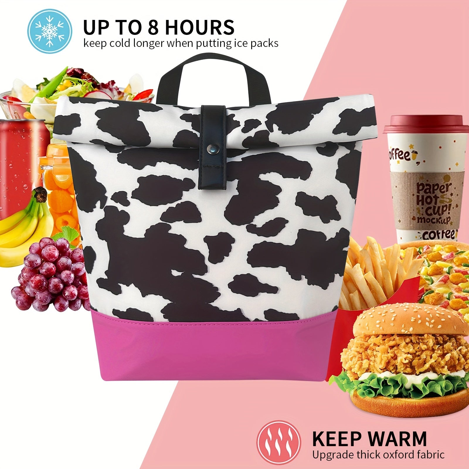Leopard Print Large Capacity Ice Bag Waterproof Insulation Bag