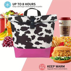 Leopard Print Large Capacity Ice Bag Waterproof Insulation Bag