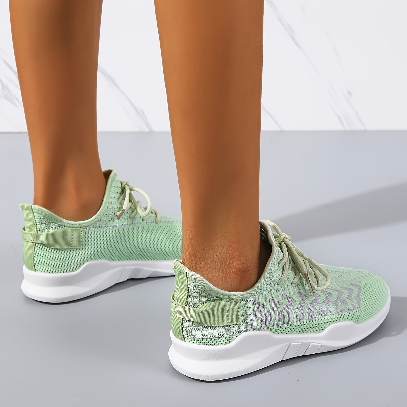 Breathable Lace up Casual Sneakers For Women Letter Pattern Women's Sports Shoes