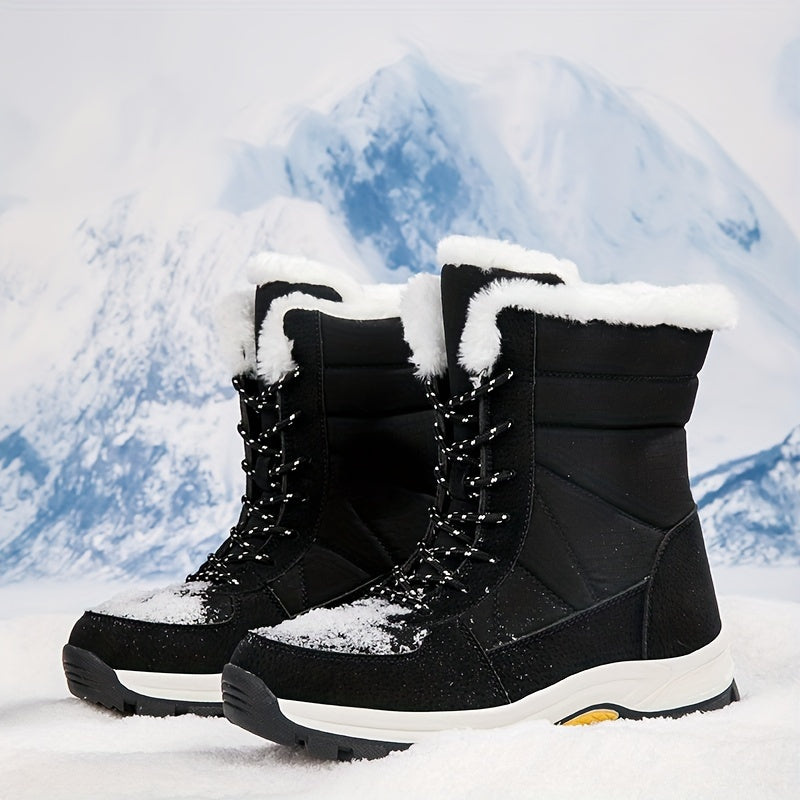 Women's Snow Boots Faux Leather Winter Warm Walking Boots