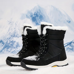 Women's Snow Boots Faux Leather Winter Warm Walking Boots