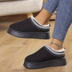 Women's Snow Boots Plush Lined Slip On Winter Warm Slippers