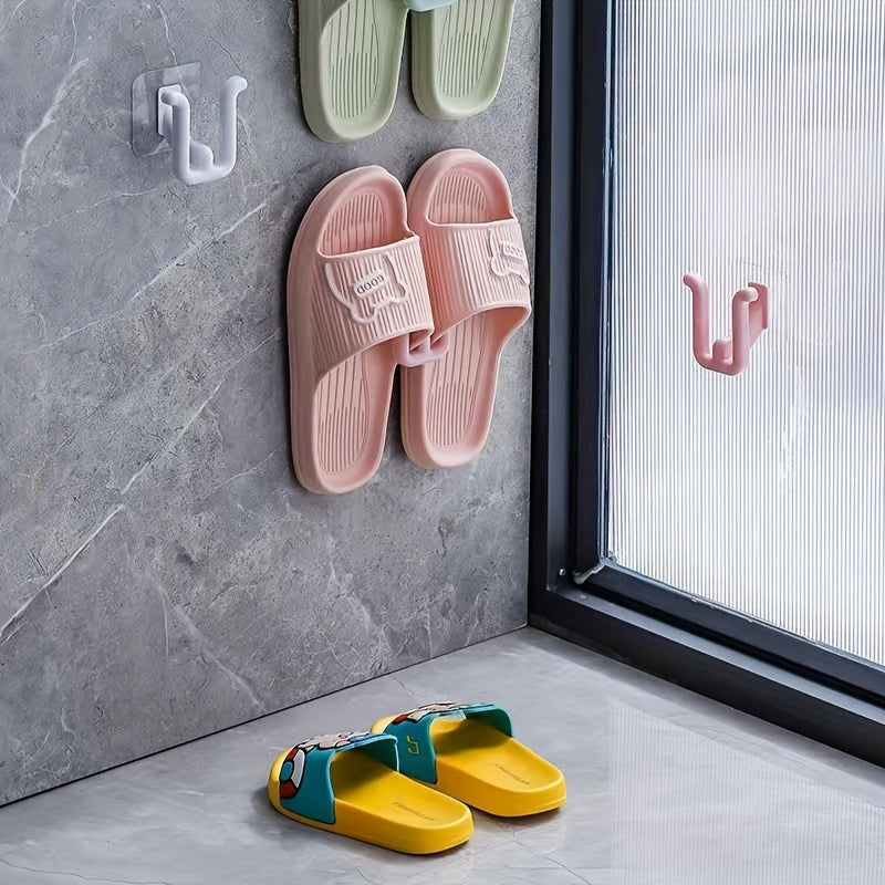 Wall Mounted Bathroom Slippers Holder Drain Rack Bathroom Slippers Hanger