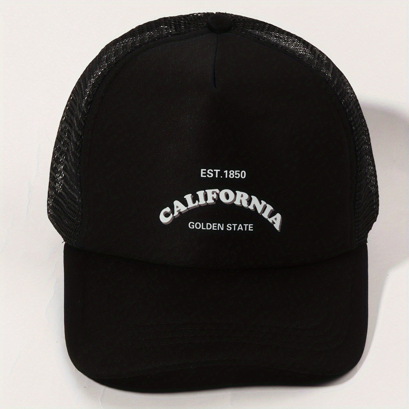 California Printed Trucker Hat Unisex Mesh Baseball Cap Adjustable