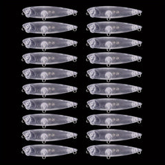 20pcs DIY Jerkbaits and Crankbaits Unpainted Fishing Lures for Customization