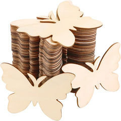 10pcs Wooden Butterfly Painted DIY Embryo Models Children's Cartoon Painting