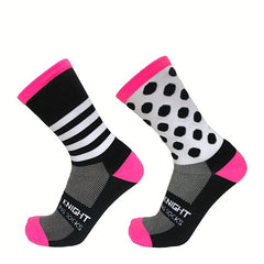 Men's Professional Stripes Dots Socks Nylon Outdoor Cycling