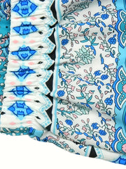 Floral Print Baggy Jogger Casual Pants Elastic Waist