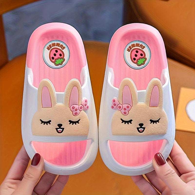 JIAGEYA Cartoon Slippers for Baby Girls Lightweight Non Slip Shower Slippers