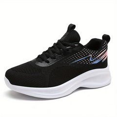 Women's Breathable Running Shoes Lace Up Anti-slip Mesh Walking Shoes