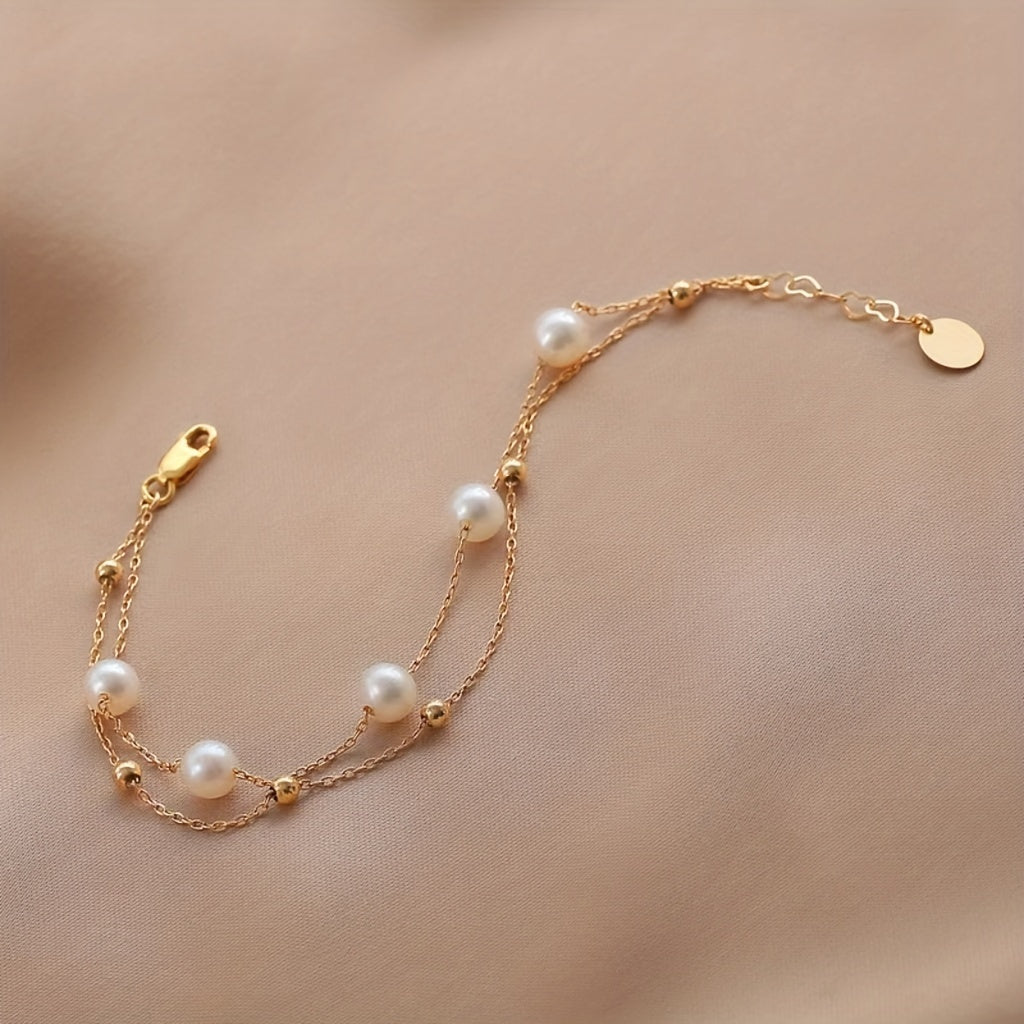 Natural Freshwater Pearl Bracelet Necklace Set - Adjustable Hand Neck Jewelry