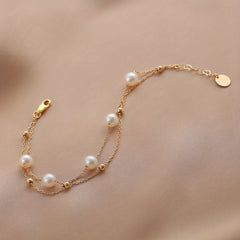 Natural Freshwater Pearl Bracelet Necklace Set - Adjustable Hand Neck Jewelry