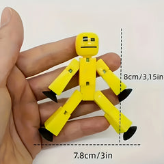 2pcs Robot Toys with Posable Arms & Legs Multicolor Collectible Figures
