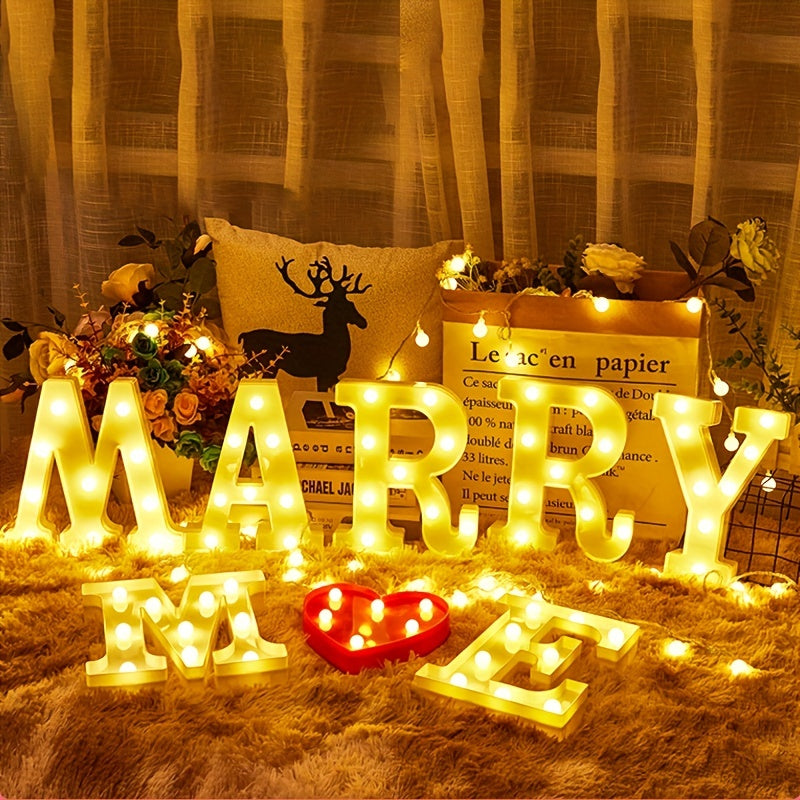 LED Letter Light Number Symbol Shape Proposal Statement Home Decor
