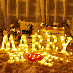 LED Letter Light Number Symbol Shape Proposal Statement Home Decor