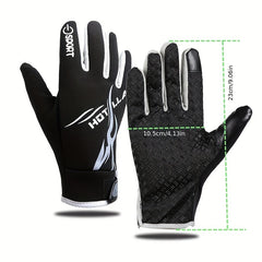 Outdoor Cycling Full Finger Gloves Touch Screen Non-slip Wear-resistant