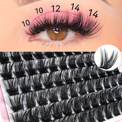 120 Clusters Lashes D Curling 9 16mm Mixed Length Fluffy False Eyelashes