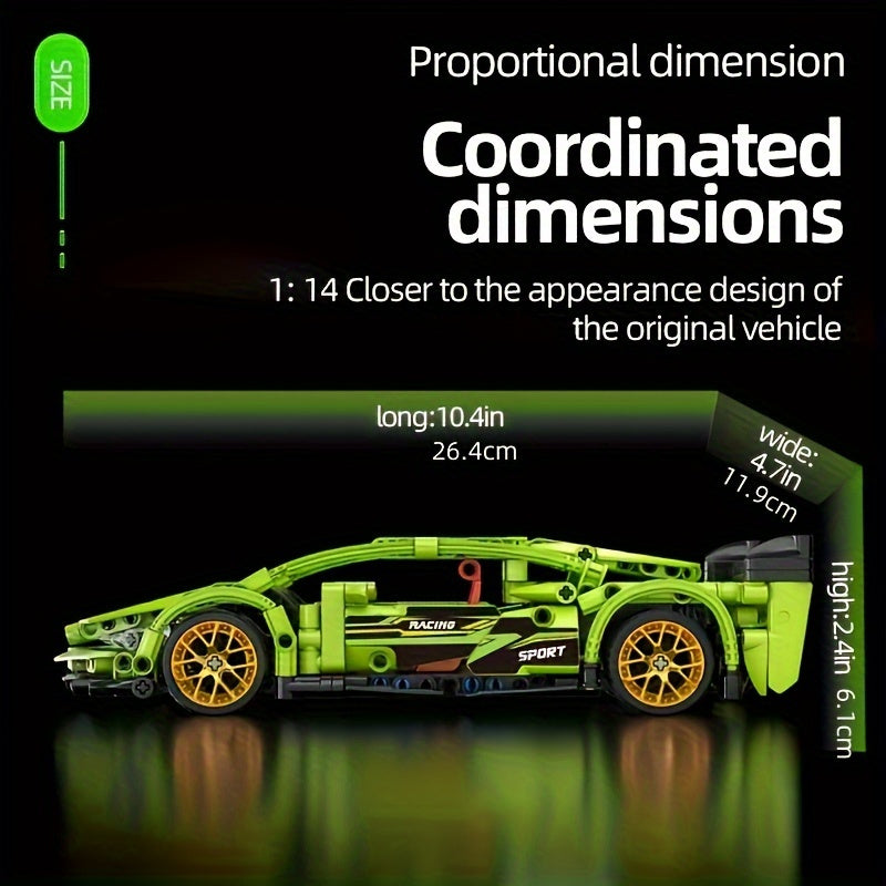 Green Racing Building Blocks with Precision Particles