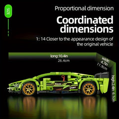 Green Racing Building Blocks with Precision Particles