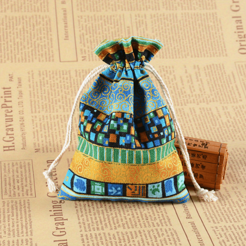Ethnic Windbreaker Pocket Drawstring Fragrance Bag Empty Bag Jewelry