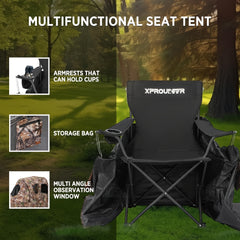 Camouflage Ground Blind for Deer and Turkey, Waterproof, Single Camo Design