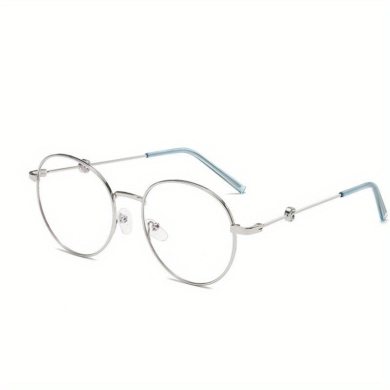 Retro Round Metal Frame Anti-Light Glasses for Men