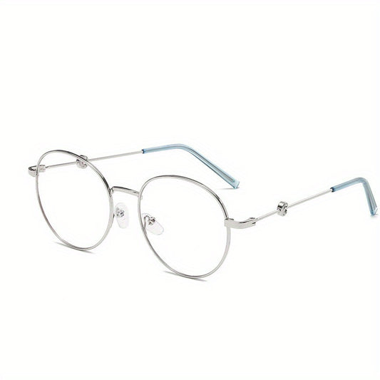 Retro Round Metal Frame Anti-Light Glasses for Men