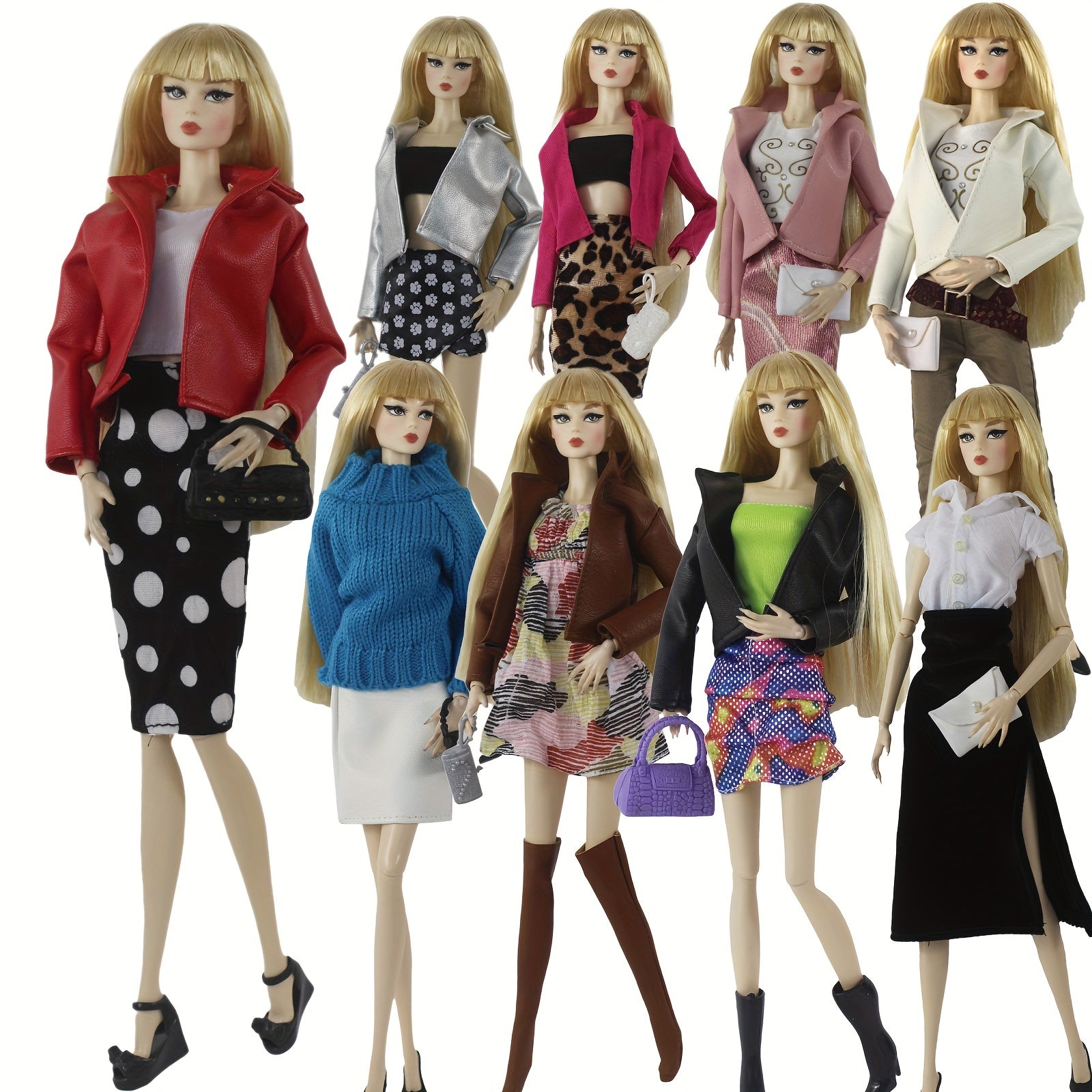 12-Inch Doll Dresses Set Casual Clothing Girls Dress Accessories DIY Dollhouse