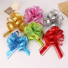 Christmas Pull Bows 15-24 cm Ribbon Bows for Gifts, Baskets, Wine Bottles