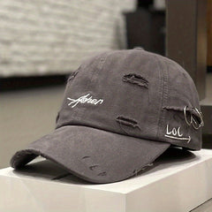 Vintage Ripped Baseball Cap Distressed Dad Hats Unisex Hip Hop Sun Hats