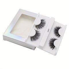 2 Pairs 8D Thick False Eyelashes Cross Faux Mink Hair Curling Natural Lashes