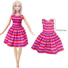 Doll Clothes Set - Party Wear Dress Gown Shirt Pants Outfit