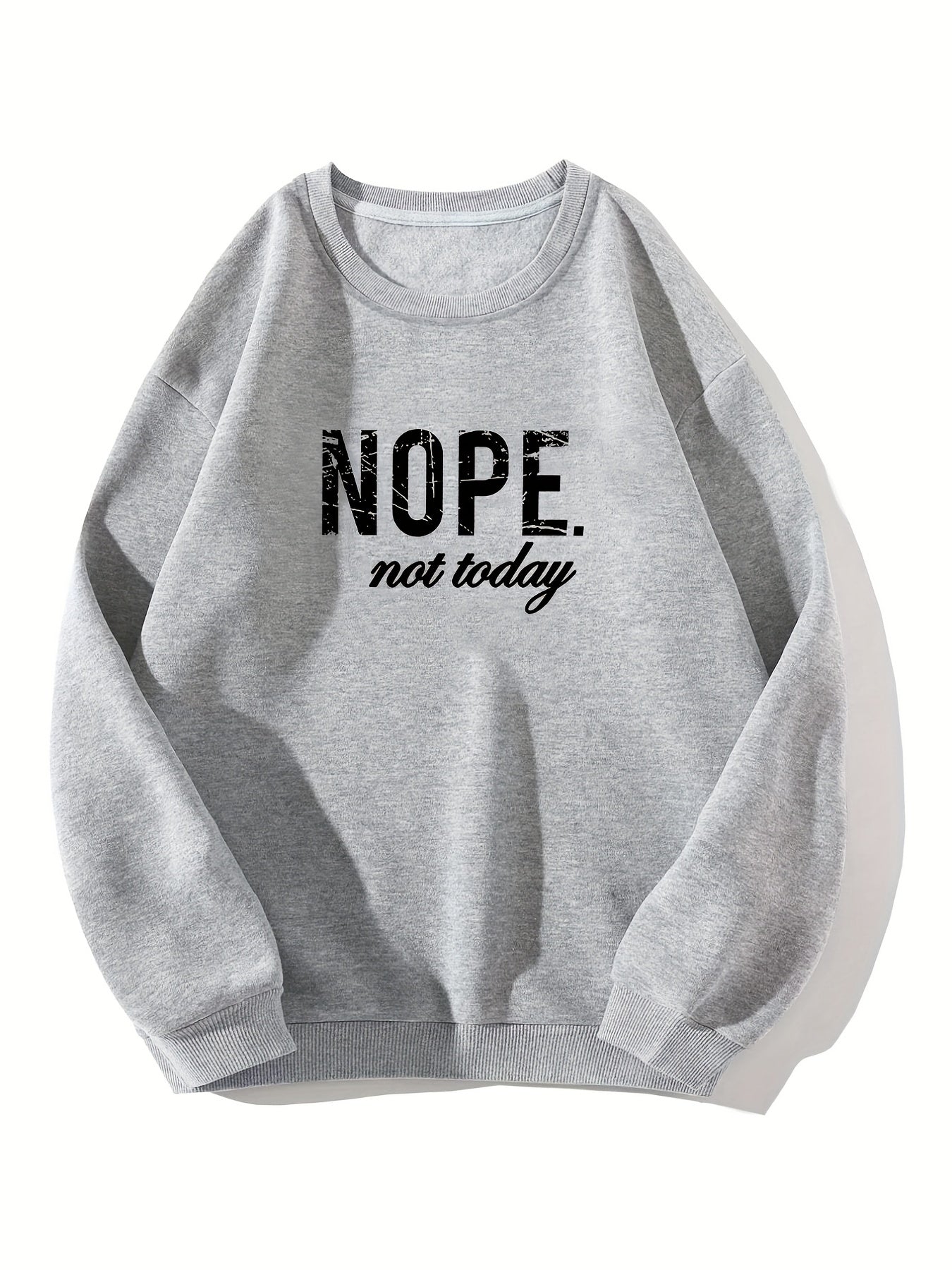 Letter Print Pullover Sports Sweatshirt for Women