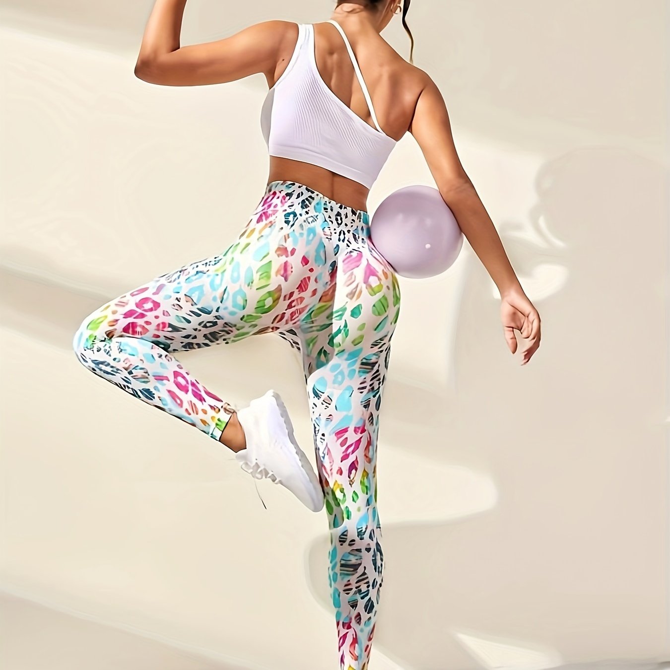 Leopard Print Yoga Pants High Stretch Leggings Women's Activewear