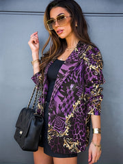 Casual Open Front Long Sleeve Blazer Women's Clothing