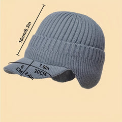 Winter Thickened Ear Protection Knitted Hat Windproof Pullover Hat