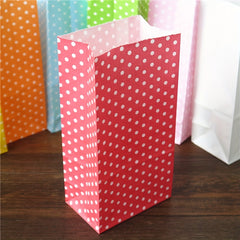 8pcs Colorful Polka Dot Paper Candy Bags Open Top Gift Packing Paper Treat Bag