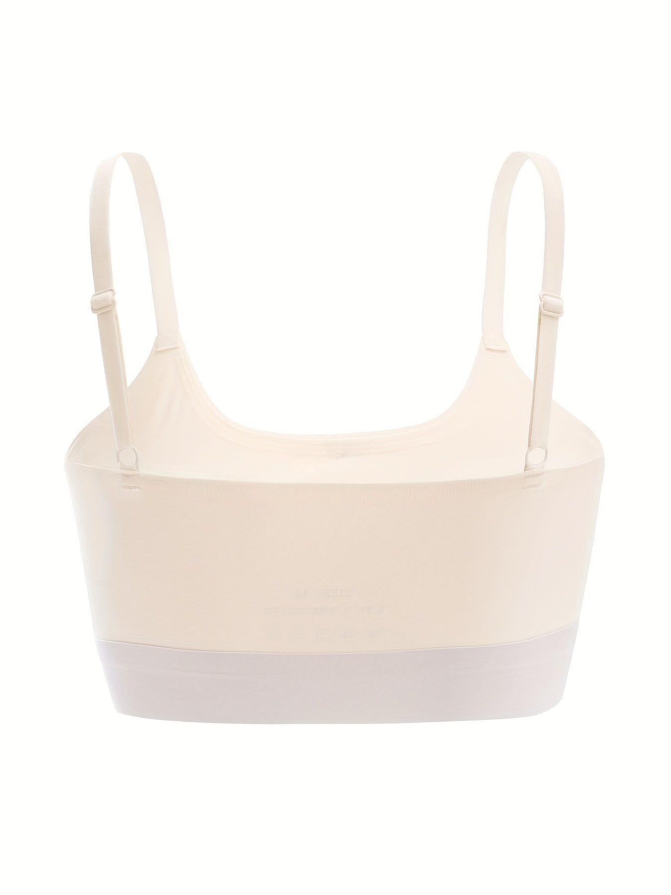Seamless Girl Underwear Set: Fixed Cup, Matching Small Strap
