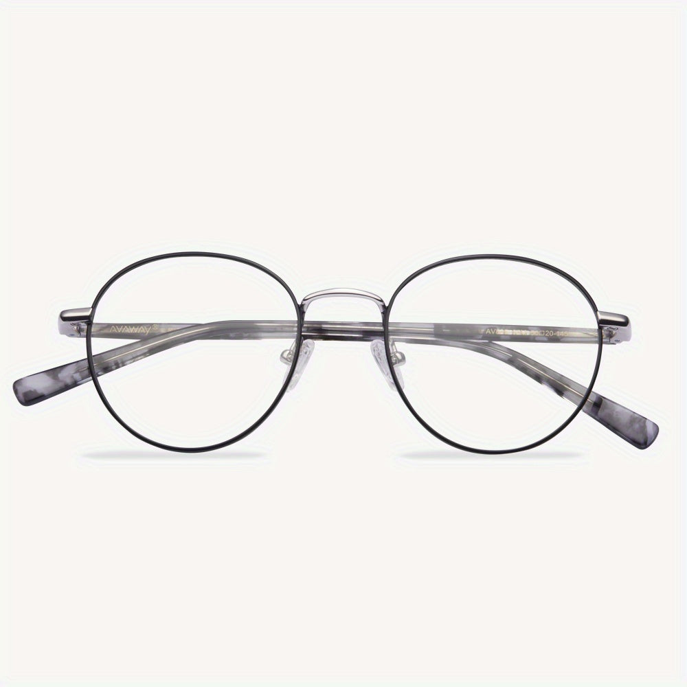 Men's Light Block Round Frame Glasses