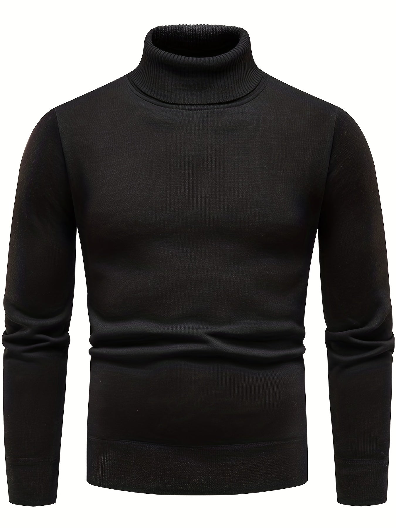 Men's Turtle Neck Knit Sweater Casual Warm Pullover for Fall Winter