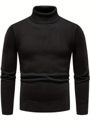 Men's Turtle Neck Knit Sweater Casual Warm Pullover for Fall Winter