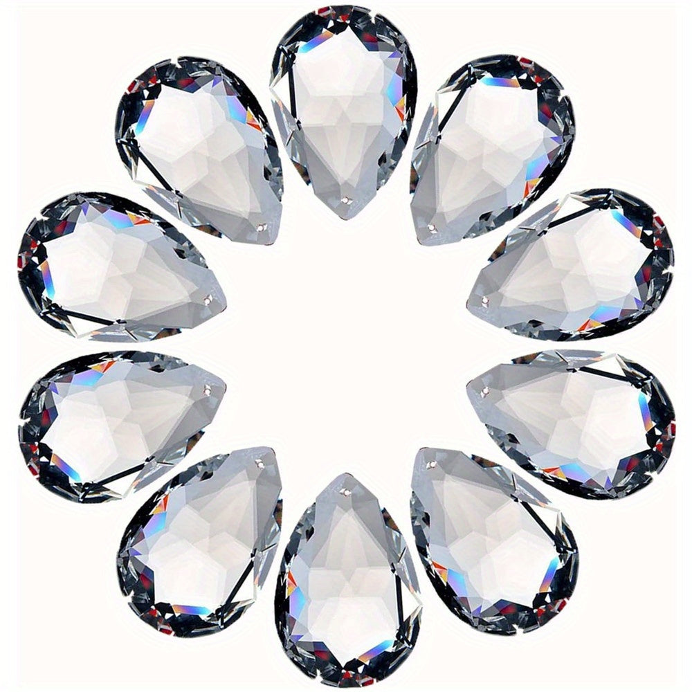 10pcs Crystal Pendant Chandelier Suncatcher Rainbow Maker Glass Prism