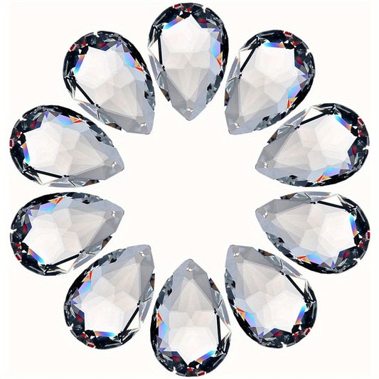 10pcs Crystal Pendant Chandelier Suncatcher Rainbow Maker Glass Prism