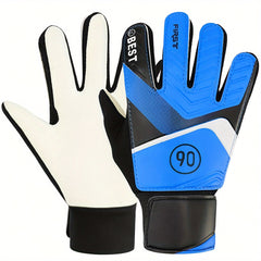 2pcs Football Goalkeeper Gloves Full Finger Hand Protection