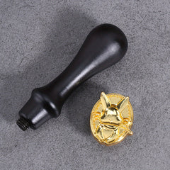 Easter Decoration Handle Rabbit Fire Paint Seal