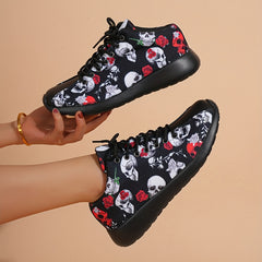 Halloween Skull Pattern High Top Running Shoes