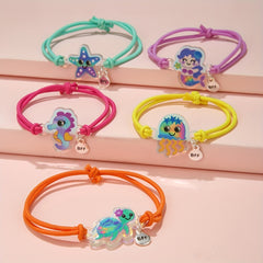 5pcs Girls Teen Marine Animal Bracelet Set Gift Accessories