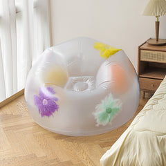Multicolor Inflatable Scrub Lounge Chair Waterproof PVC Beanbag