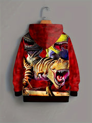 Girls' 3D Dinosaur Graphic Sweatshirt Long Sleeve Boys Gift Halloween