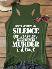 Women's Slogan Print Vest Top